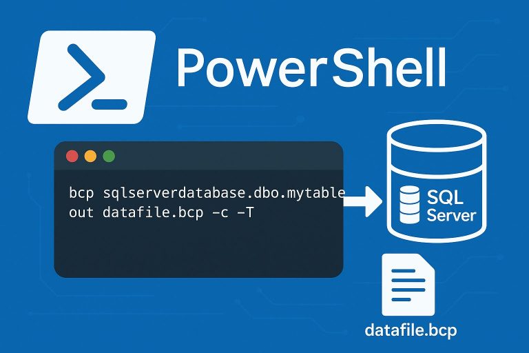 SQL Server: PowerShell export and import with BCP