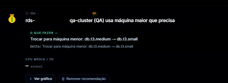Recomendação de trocar uma instância gerenciada por uma classe menor