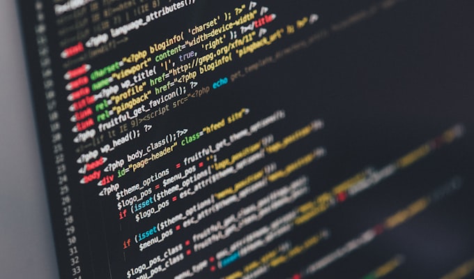 Code on a screen during analysis